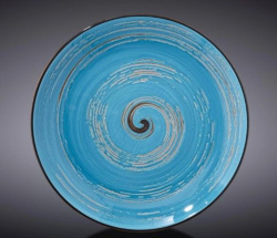 Тарелка Wilmax Spiral голубая D 230 мм