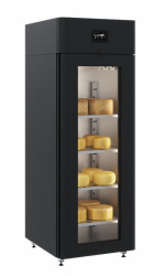 Шкаф для вызревания сыра POLAIR CS107-CHEESE BLACK со стеклянной дверью 