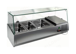 Холодильная витрина для ингредиентов HICOLD VRTG 4 к PZ3 (со стеклом)