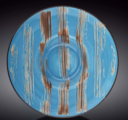 Тарелка Wilmax Scratch голубая 250 мл, D 270 мм