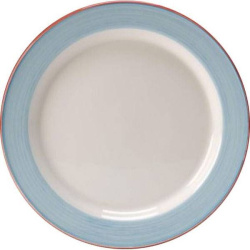 Тарелка Steelite Rio Blue бело-синяя D 265 мм.
