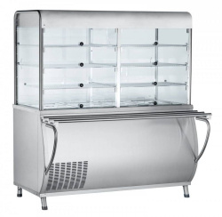 Прилавок-витрина холодильный Abat ПВВ(Н)-70М-С-НШ с гастроёмкостями