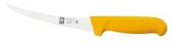 Нож обвалочный Icel Poly изогнутый (жесткое лезвие) желтый 150/290 мм.