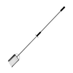 Совок для золы ZIO PEPE, L 1750/210мм, телескопическая ручка, сталь нержавеющая, пластик, металлический, черный