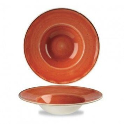 Тарелка для пасты CHURCHILL Stonecast d 240мм 0,28 л, с широким бортом, цвет Spiced Orange SSOSVWBM1