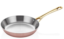Сковорода для подачи Altin Basak Multi-Metal Copper розово-золотая 1,70 л, D 260 мм, H 43,6 мм