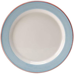 Тарелка Steelite Rio Blue бело-синяя D 230 мм. H 18 мм.