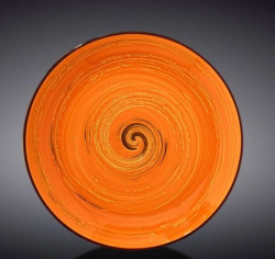 Тарелка Wilmax Spiral оранжевая D 255 мм