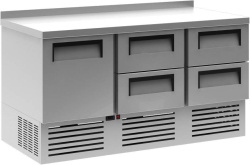 Стол холодильный Carboma T70 M3GN-2 с бортом (0430-2 корпус нерж 3 двери)