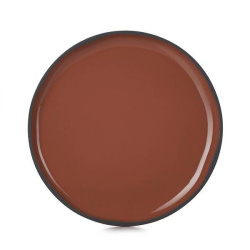Тарелка REVOL Карактэр d150 мм, h15 мм красно-коричневая с высоким бортом
