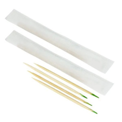 Зубочистки Viatto BT-3M в индивидуальной упаковке (бумага), бамбук с ментолом (50 000 шт.)