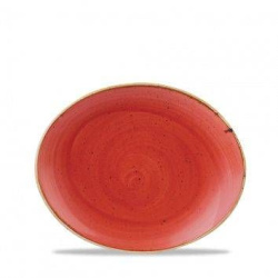 Блюдо овальное CHURCHILL Stonecast d 192vм, без борта, цвет Berry Red SBRSOP71