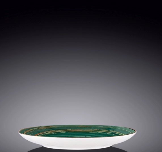 Тарелка Wilmax Spiral темно-зеленая D 180 мм