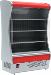 Холодильная горка гастрономическая Carboma F 20-07 VM 1,0-2 0011-3020 (ВХСП-1,0) декор красный