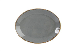 Тарелка 30 см овальная темно-серый Porland
