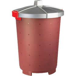 Контейнер мусорный RESTOLA 45 л, D 420 мм, H 610 мм красный