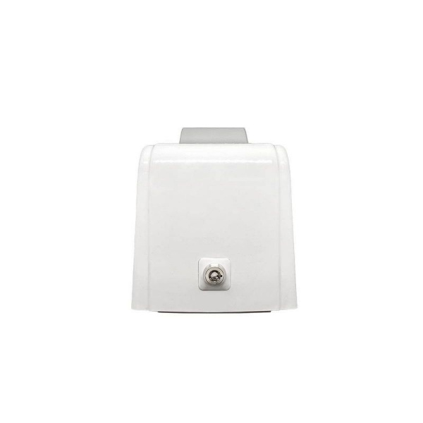 Дозатор для жидкого мыла Hor БИЗНЕС X7 нажимной 0,7л, корпус белый, стекло прозрачное, кнопка белая