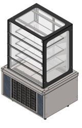 Витрина кондитерская холодильная с дверками раздачи Refettorio RCC31A City (3 полки) 800x700x1475(585)мм