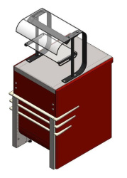 Прилавок нейтральный Refettorio RN10A Case 505x700x1320(860)мм
