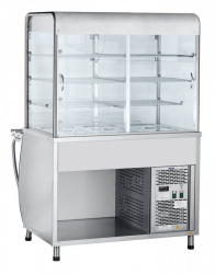 Прилавок-витрина холодильный Abat ПВВ(Н)-70М-С-01-НШ с гастроёмкостями