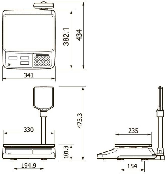 Весы торговые CAS PR-6P (LCD, II)